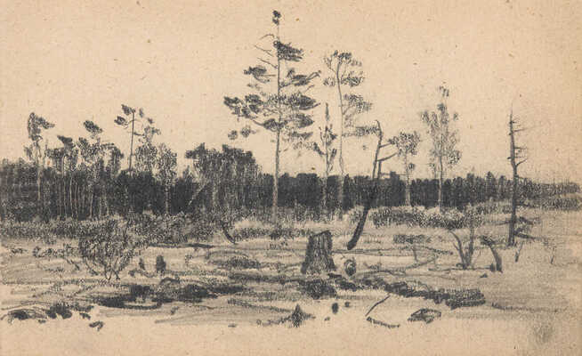 Дубовской Николай Никанорович. Пейзаж с просекой